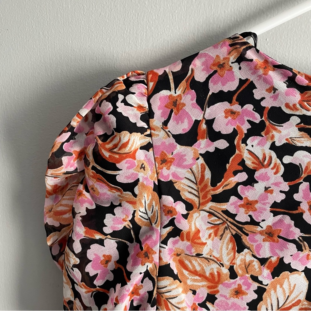 Zara Women’s Midi Floral Ruched Dress - Size M, NWT, Feminine & Flattering - Picture 7 of 16
